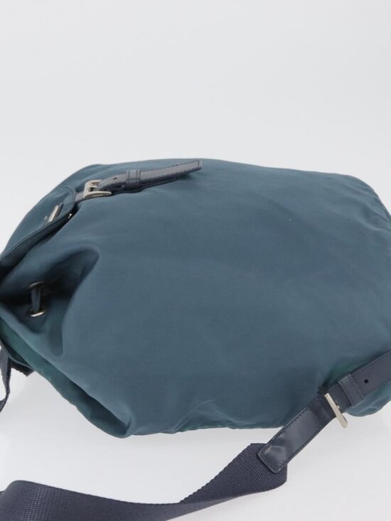 PRADA Backpack Nylon Blue Silver Auth 85634 main image 12